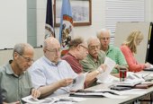 Land use and Transportation Committee members, from left, are Al Francese, Lewis Grimm, Jeff Parnes, Mark McConn, Rick Vaughan and Priscilla Knight