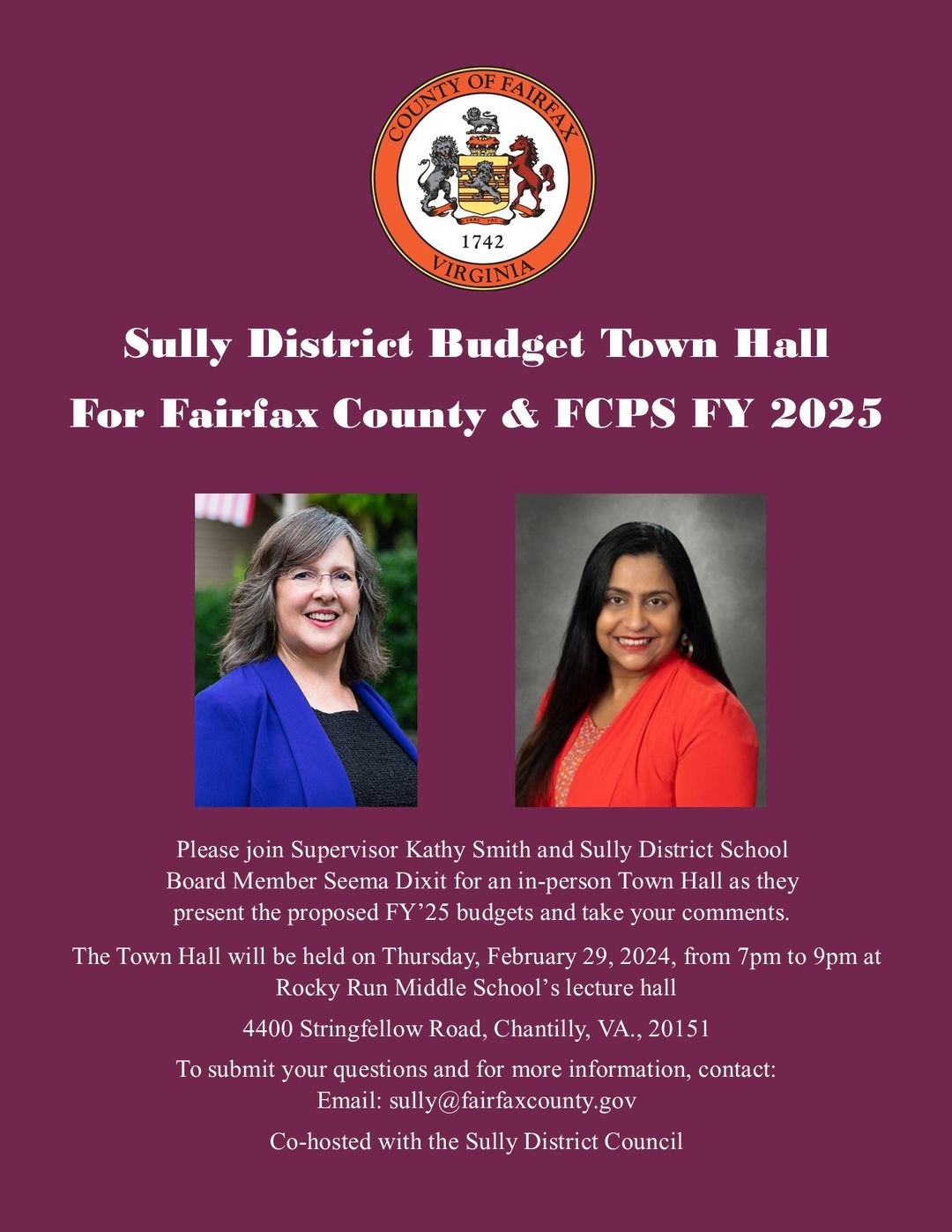Sully District Budget Town Hall